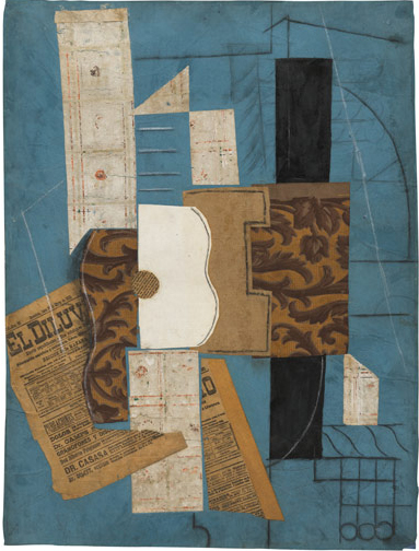 Pablo Picasso, Guitar, Collage. As I entered the 6th floor exhibition 